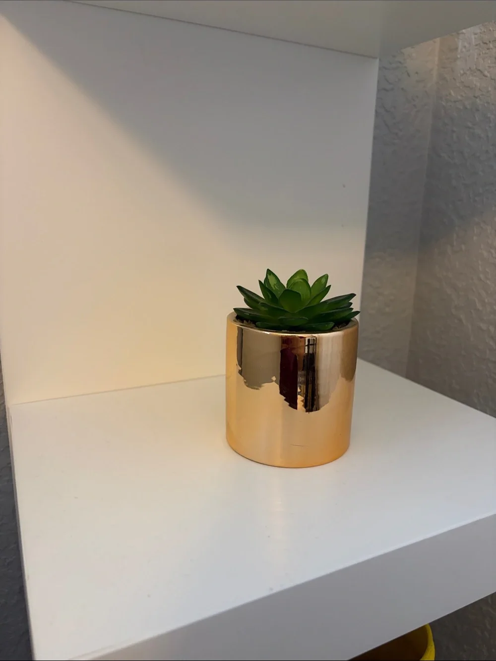 Target Gold Planter with Green Faux Succulent